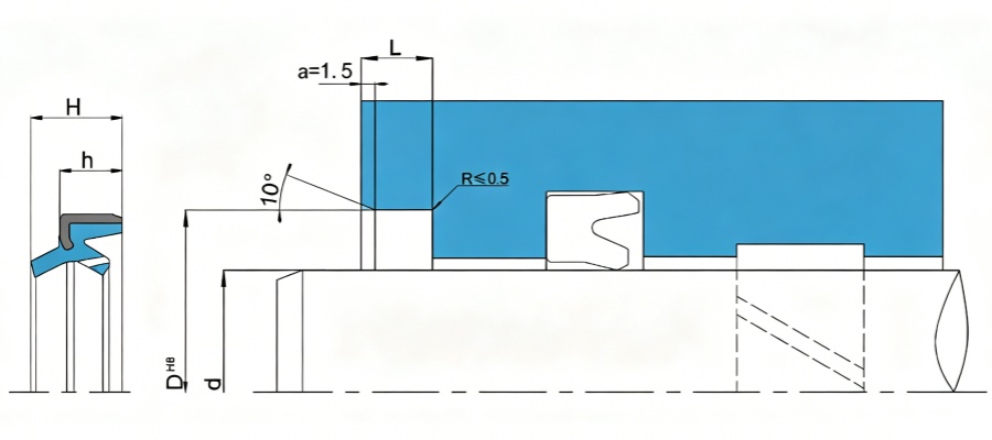 Hydraulic cylinder Dust seal hwg